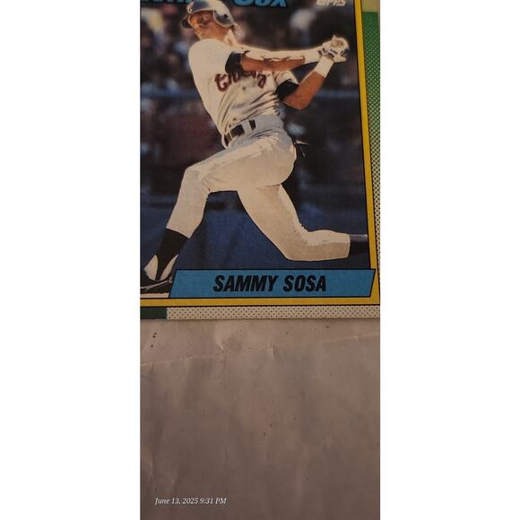 1990 Topps - Sammy Sosa #692 (RC) Error Card - Picture 8 of 15